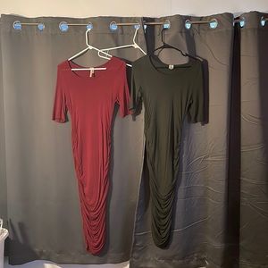 Red,green and blue side ribbed dress. Medium size